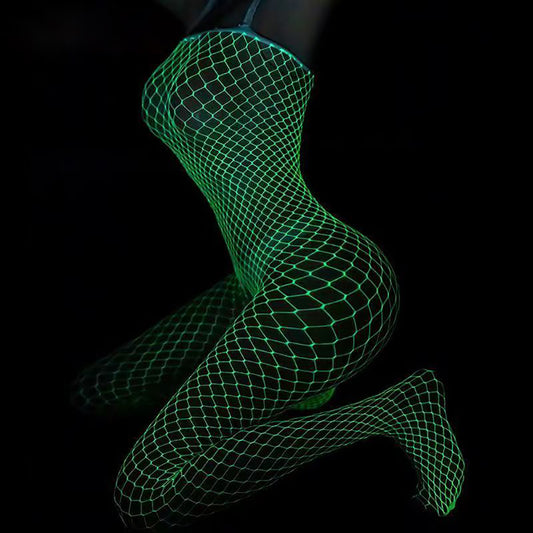 Glow in the Dark Fishnet Bodysuit Profile