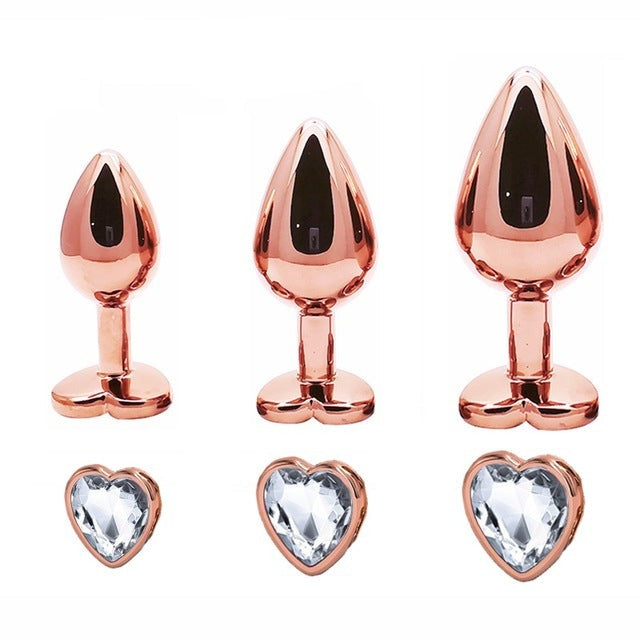 White Heart Gold Plug Set