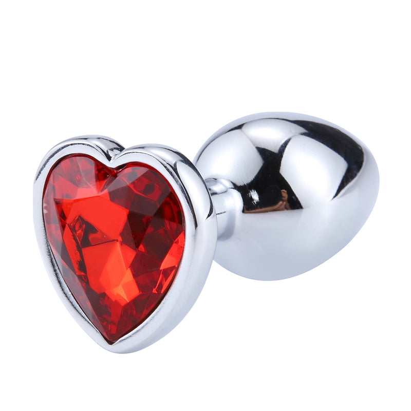 Red Heart Metal Butt Plug