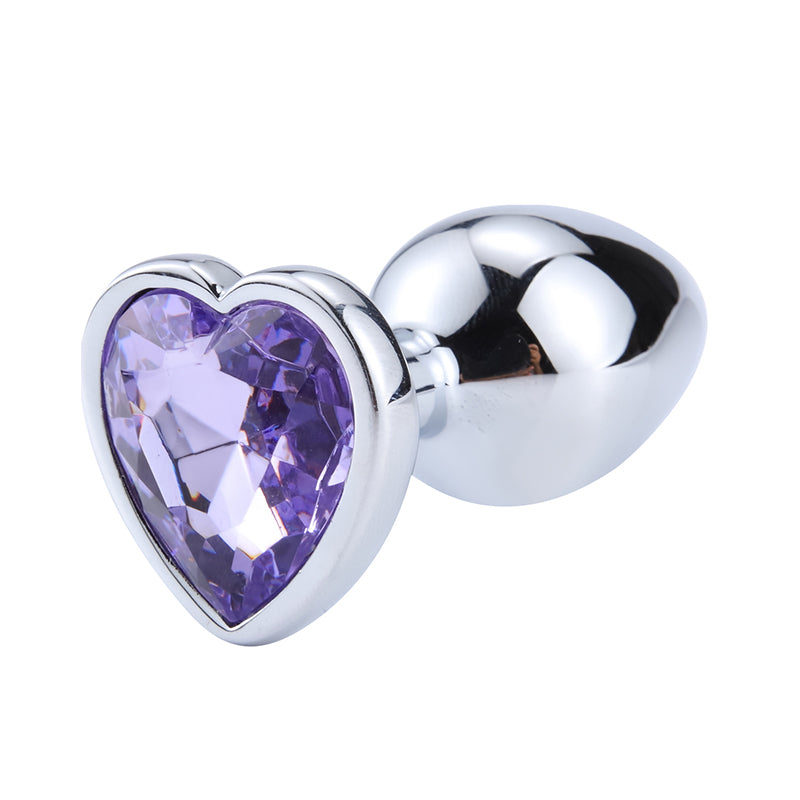 Light Purple Heart Metal Butt Plug