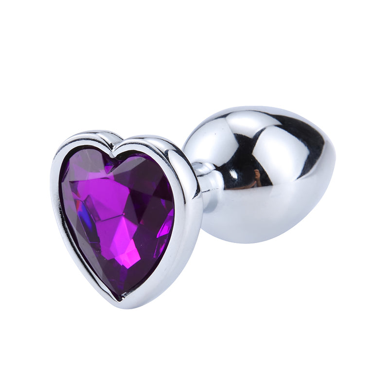 Purple Heart Metal Butt Plug