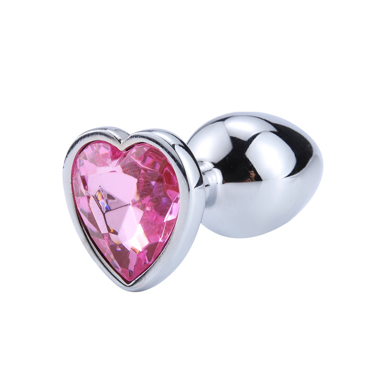 Pink Heart Metal Butt Plug