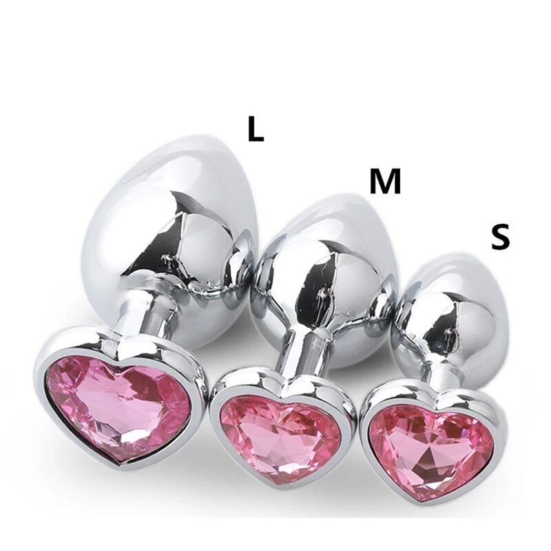 Heart Metal Butt Plug Sizes