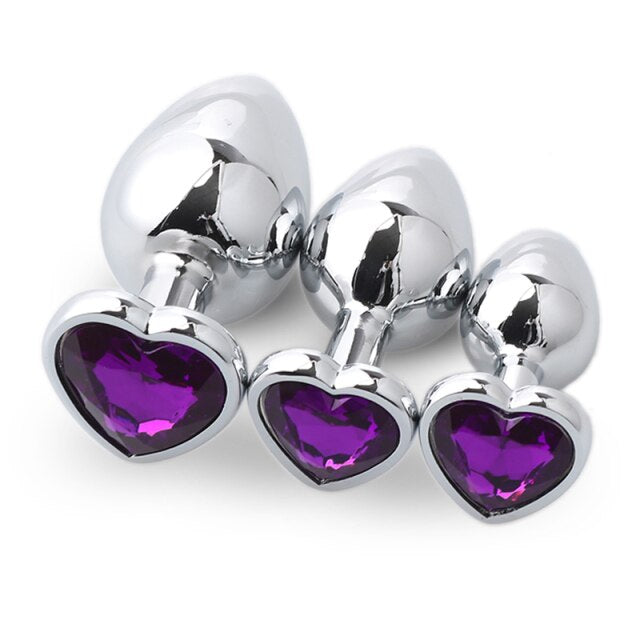 Purple Heart Metal Plug Set