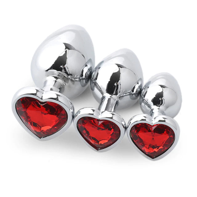 Red Heart Metal Plug Set