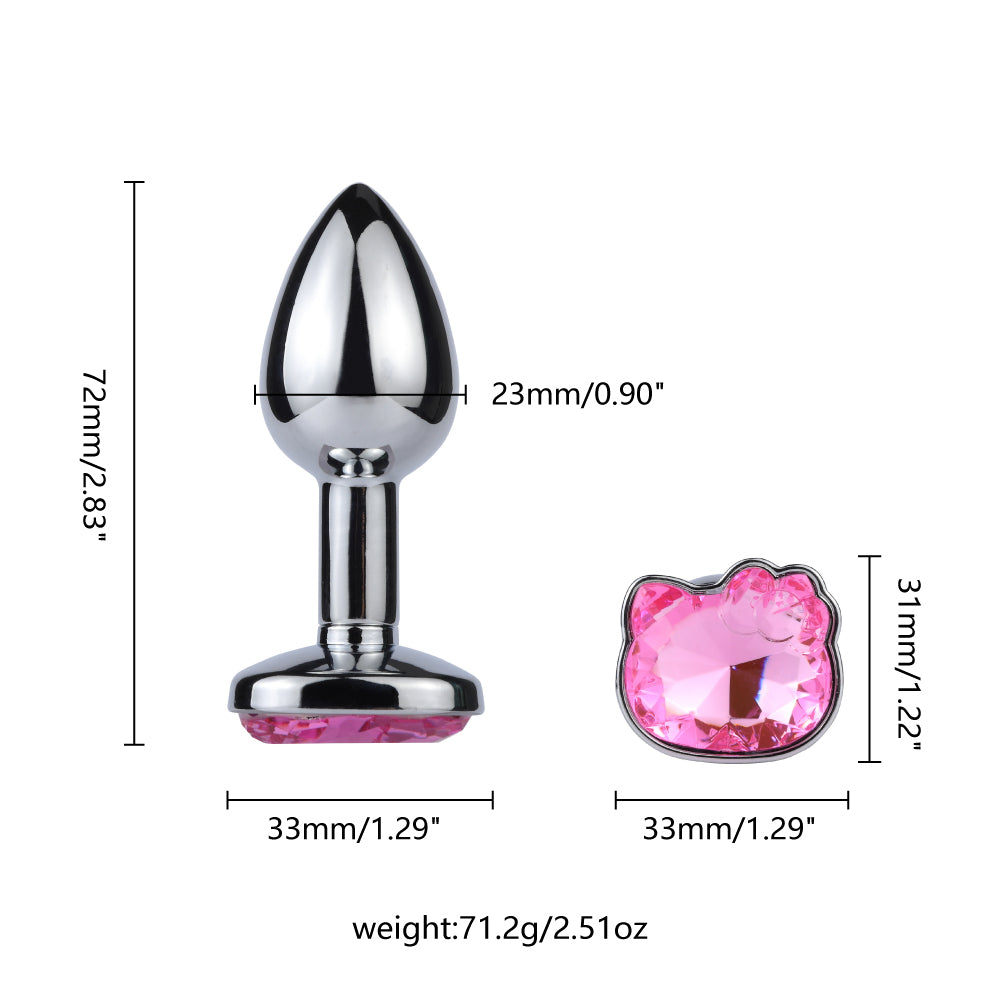 Hello Kitty Metal Butt Plug Small Size