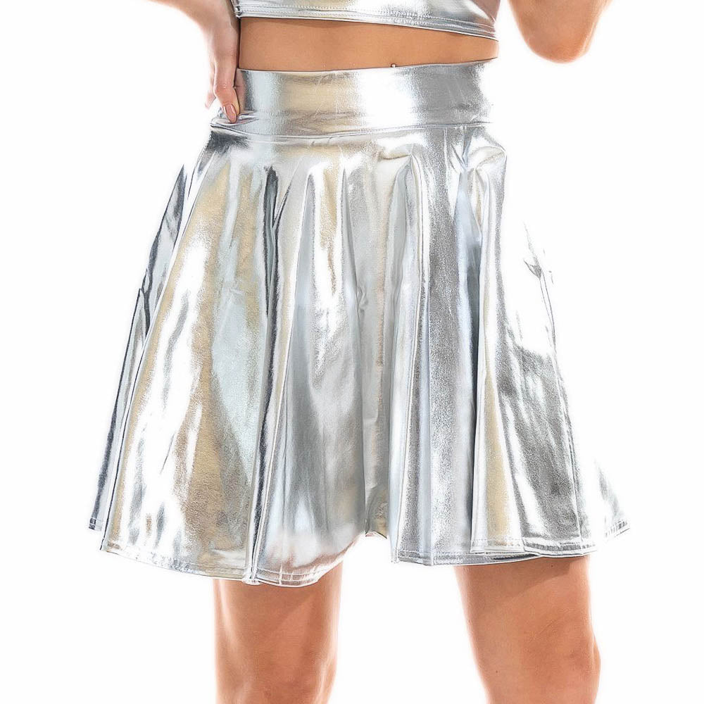 Holographic Silver Skirt