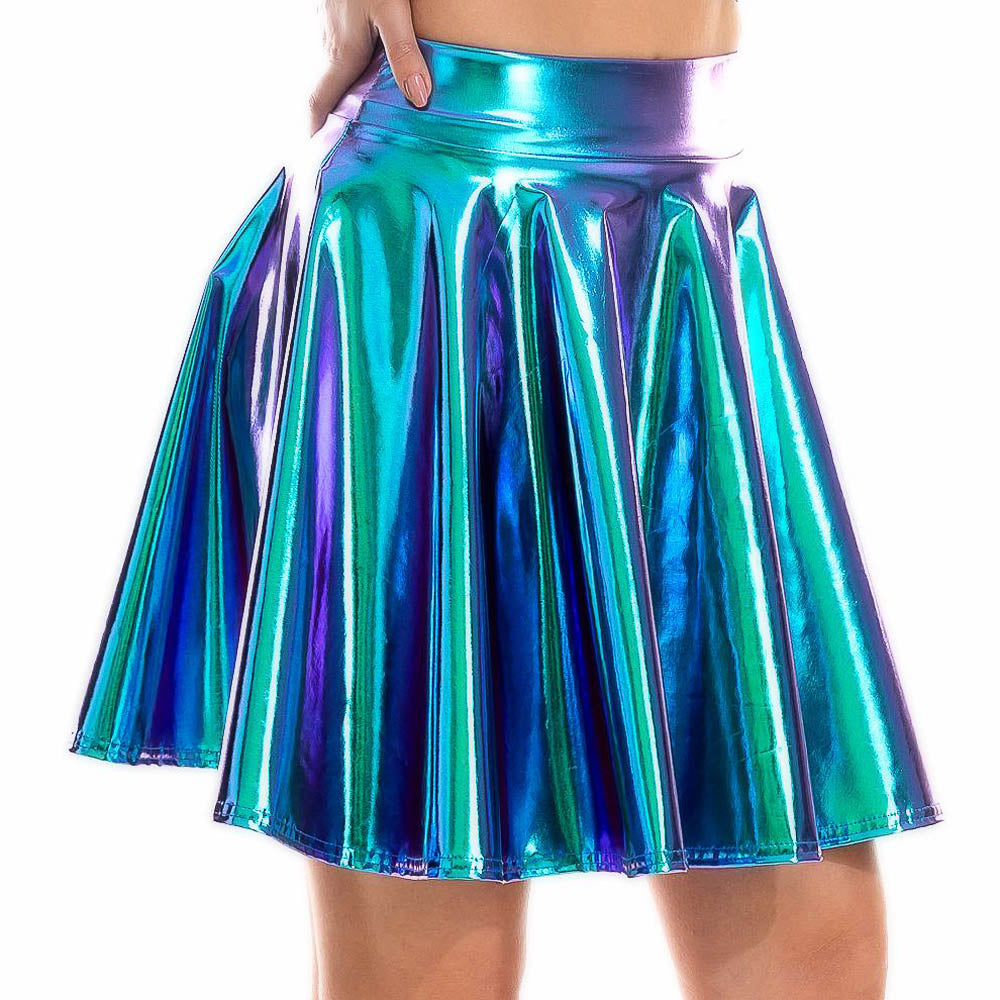 Holographic Blue Skirt