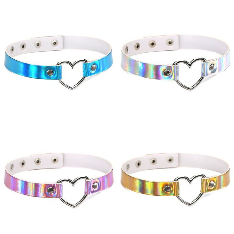 Holographic Heart Choker Line Up