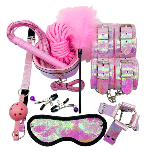 Holographic Bondage Pink Set