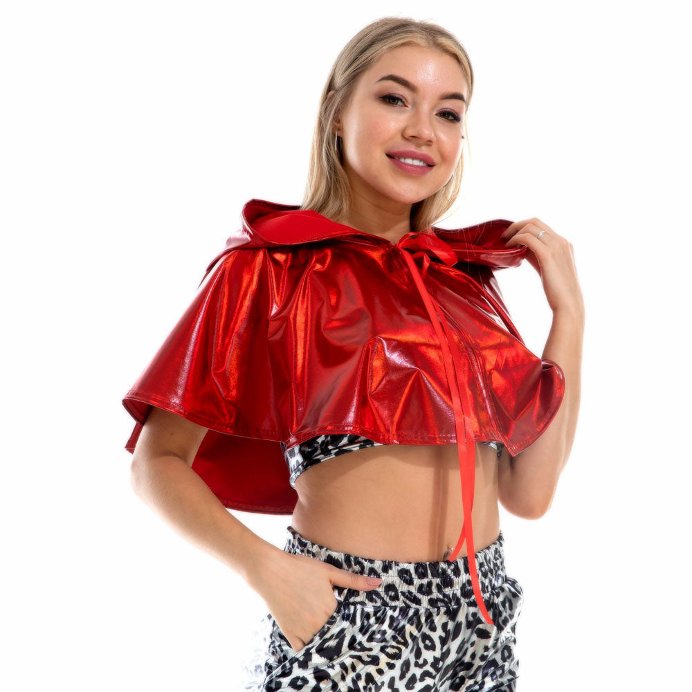 Holographic Red Down Hoodie