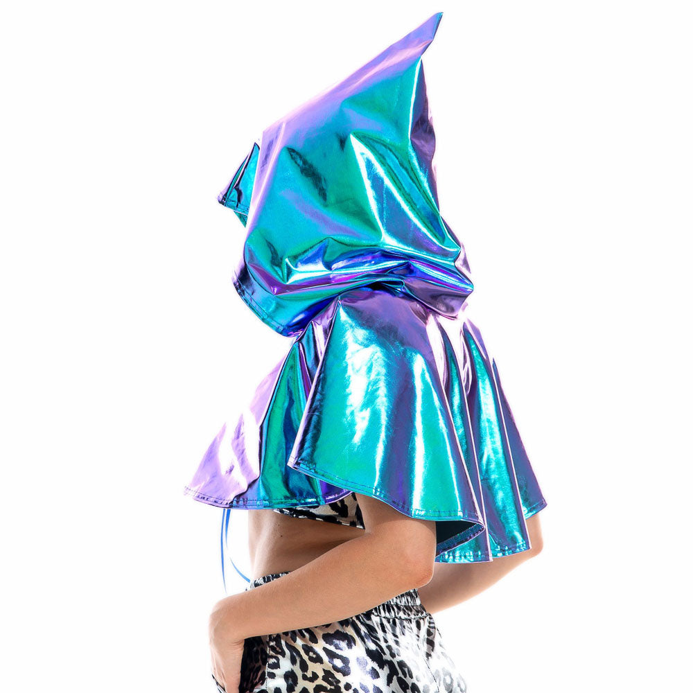 Holographic Blue Hoodie Profile