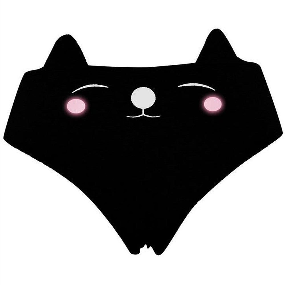 Smiling Cat Black Panties Back Side