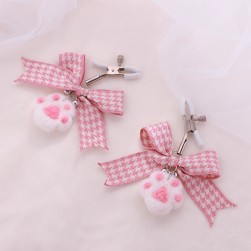 Kitty Paw Nipple Clamp + Plug Set