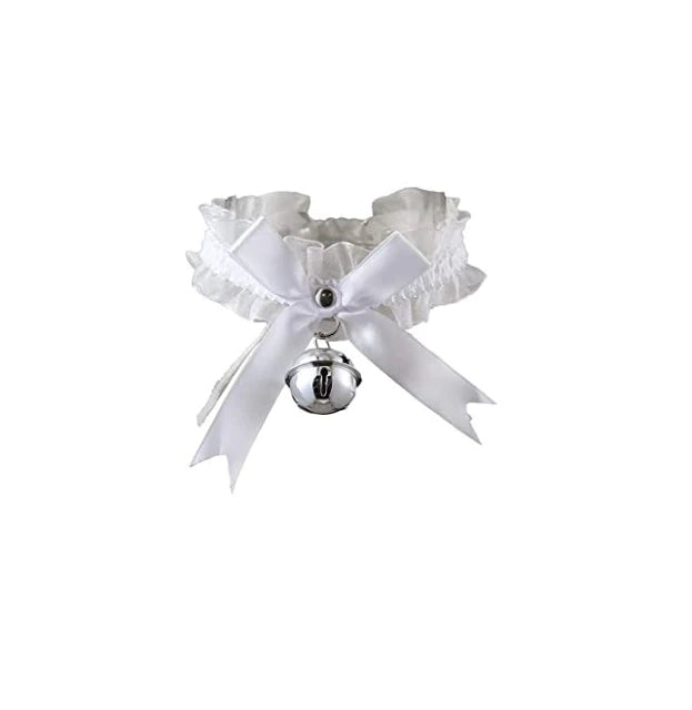 Ruffled Bell White Choker