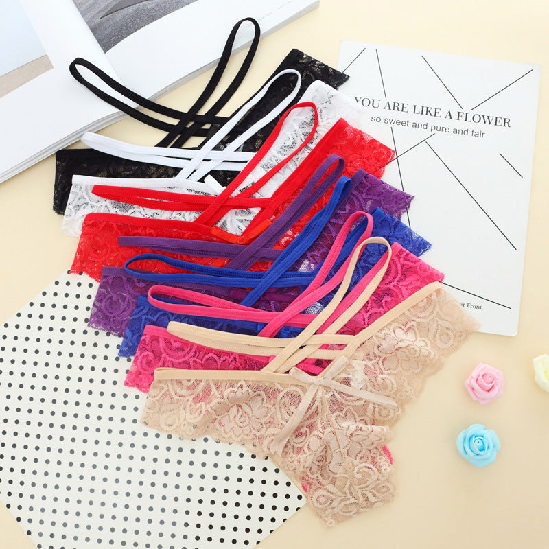 Lacey Stringed Panties Color Set