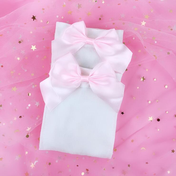 Pink Ribbon White Stockings