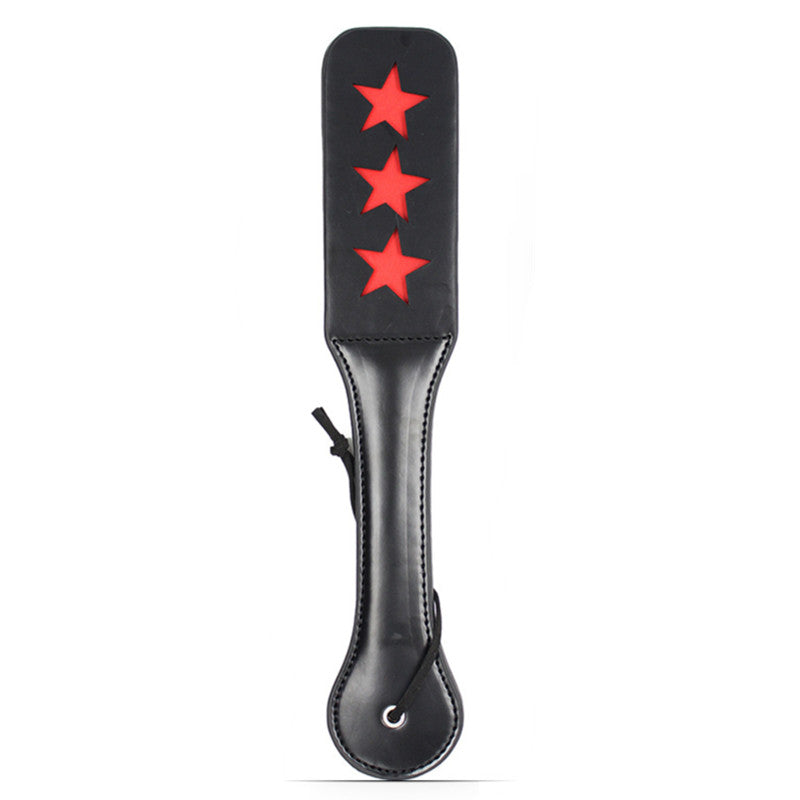 Stars Black Leather Paddle
