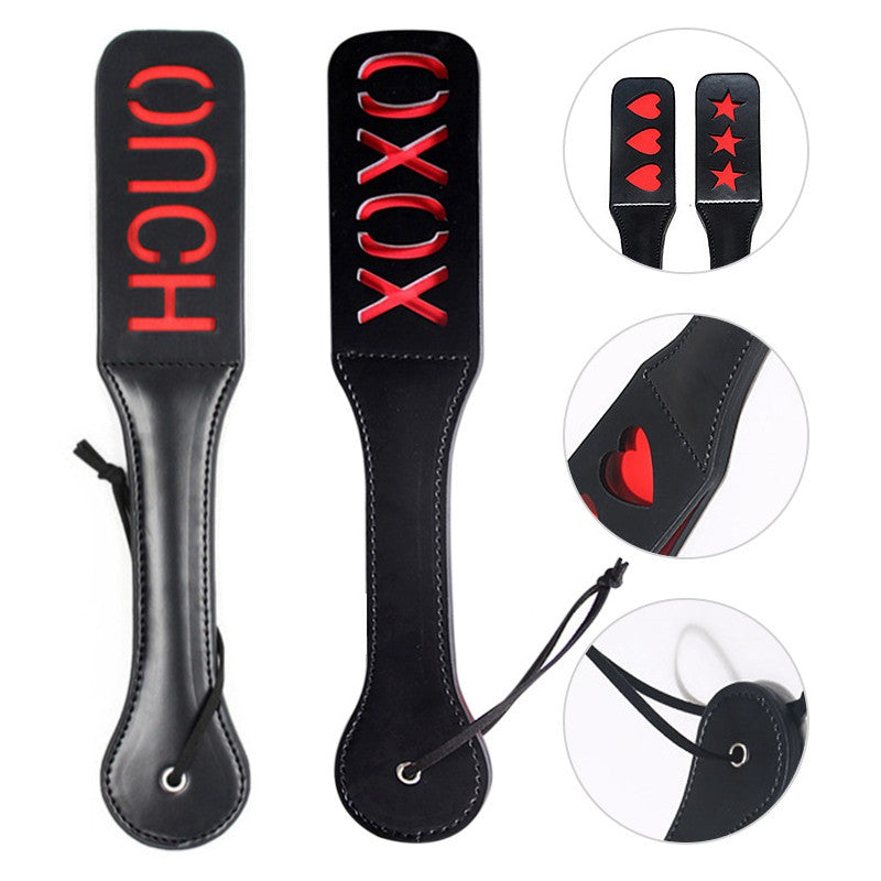 Ouch XOXO Leather Paddle Details