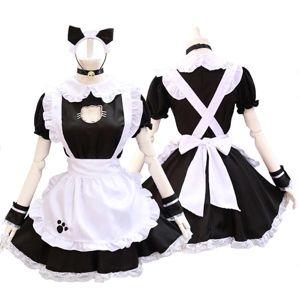 Cat Maid Dress Front and Back Side