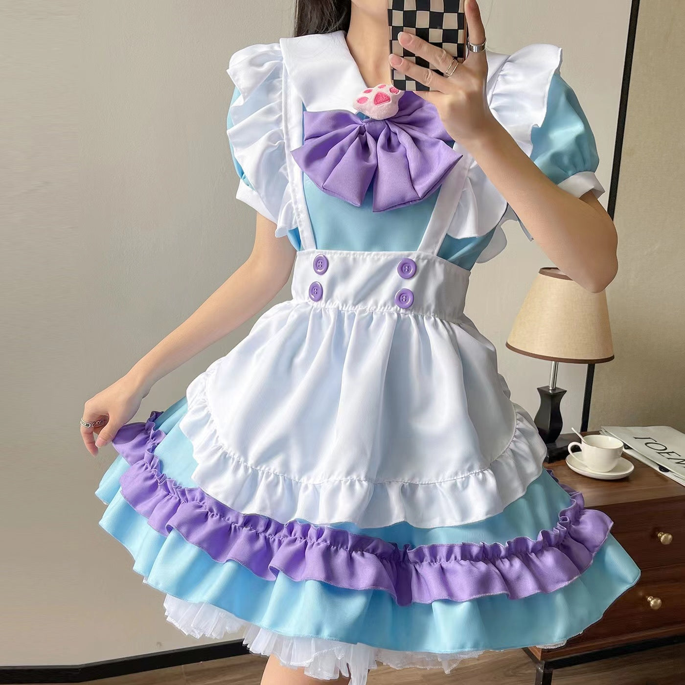 Blue Puppy Maid Dress