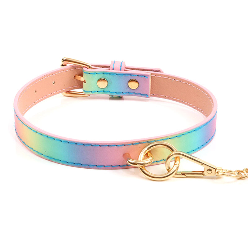 Pastel Rainbow Choker Close Up