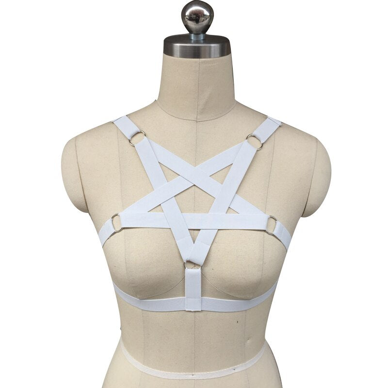 White Pentagram Ring Harness