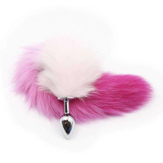 Pink & White Cat Tail Butt Plug Preview
