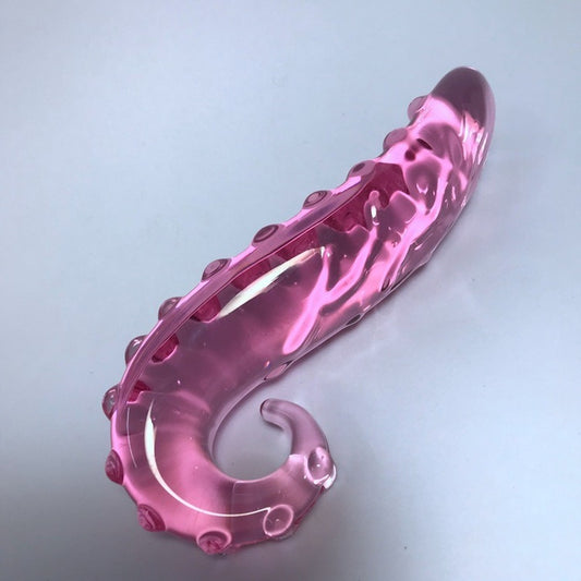 Pink Tentacle Glass Wand Top View