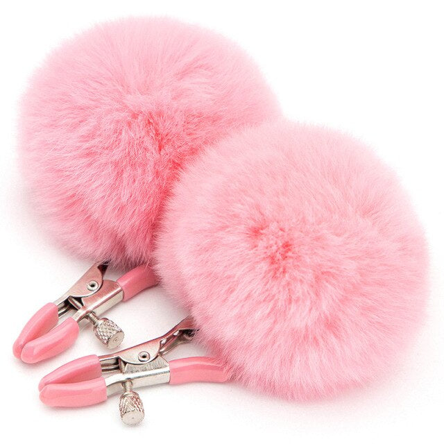 Pink Pom Pom Nipple Clamp