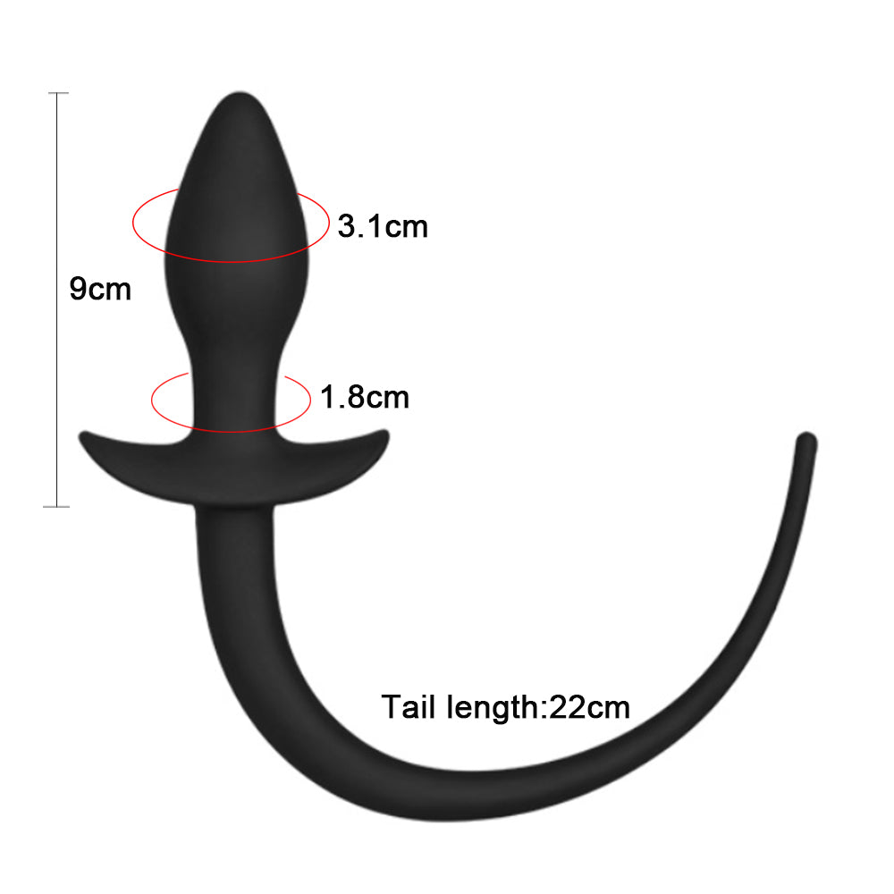 Silicone Puppy Tail Butt Plug Measurements