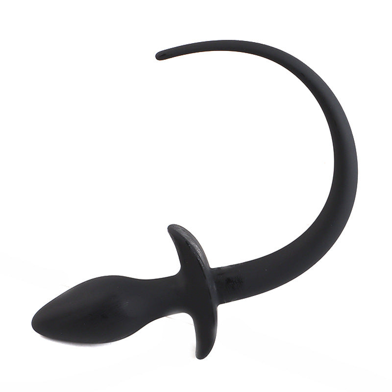 Silicone Black Puppy Tail Butt Plug
