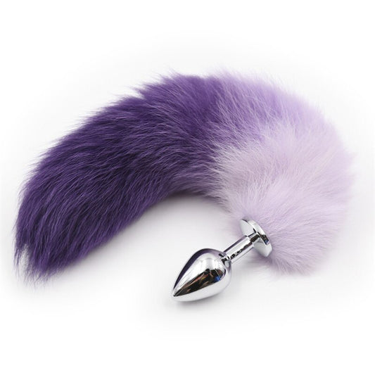 Purple Cat Tail Metal Butt Plug