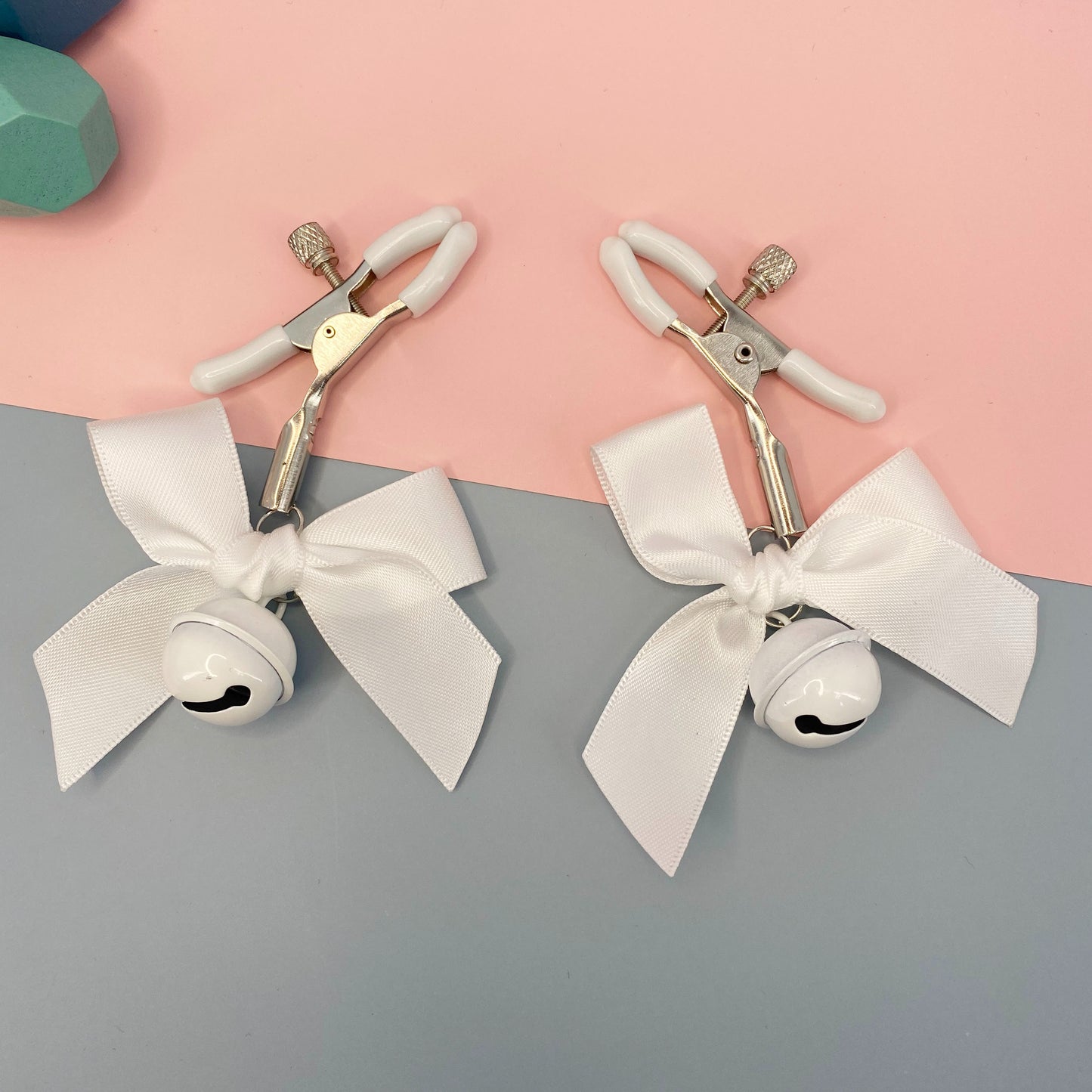 White Ribbon Nipple Clamp 