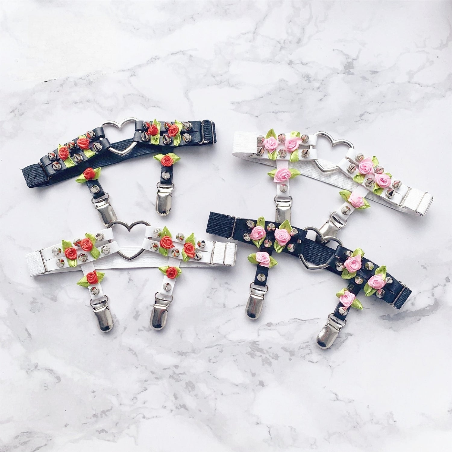 Rose Garter Belt Set