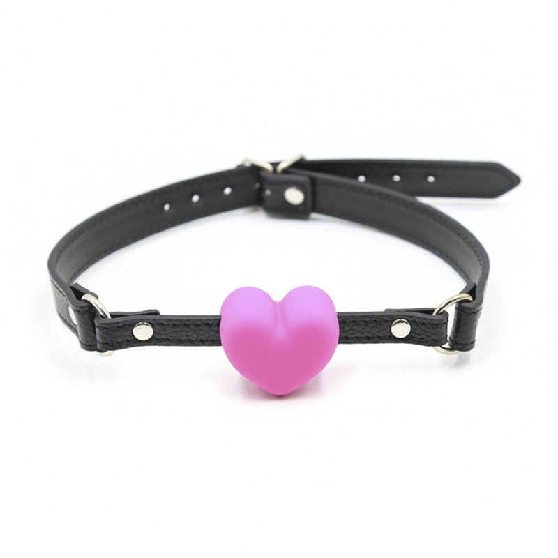 Silicone Pink Heart Ball Gag