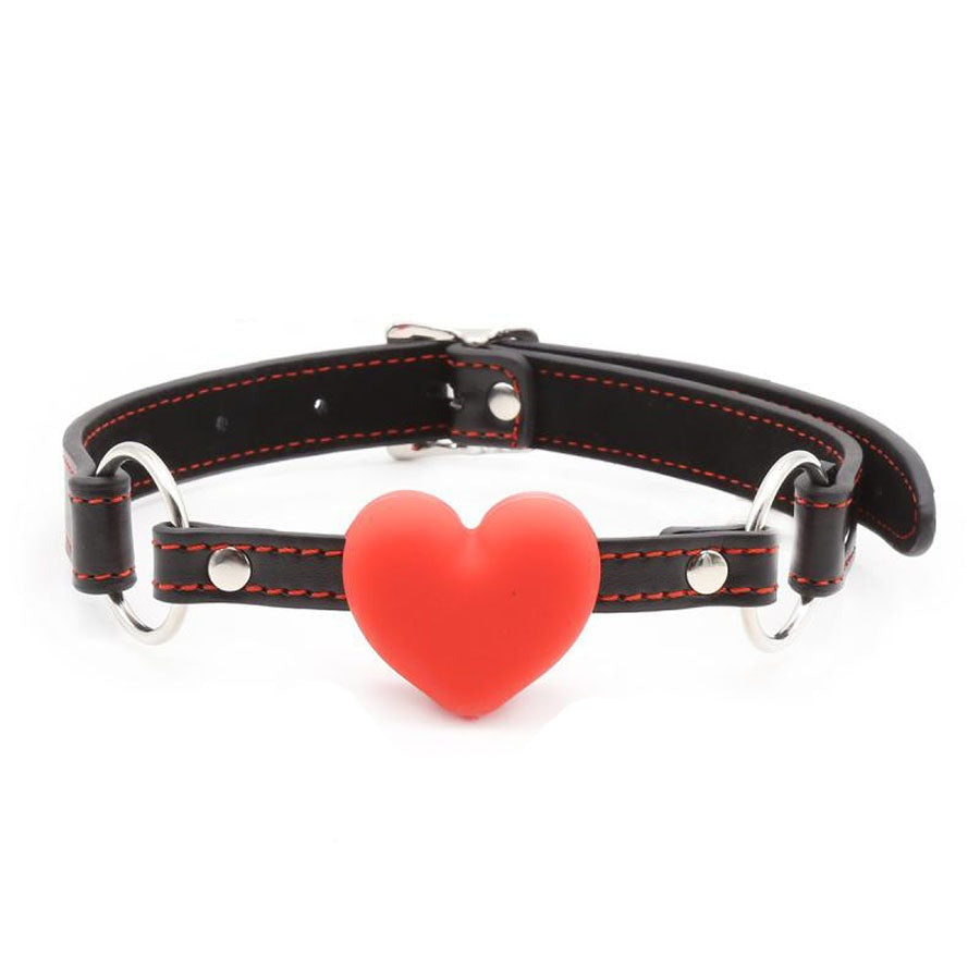 Silicone Red Heart Ball Gag