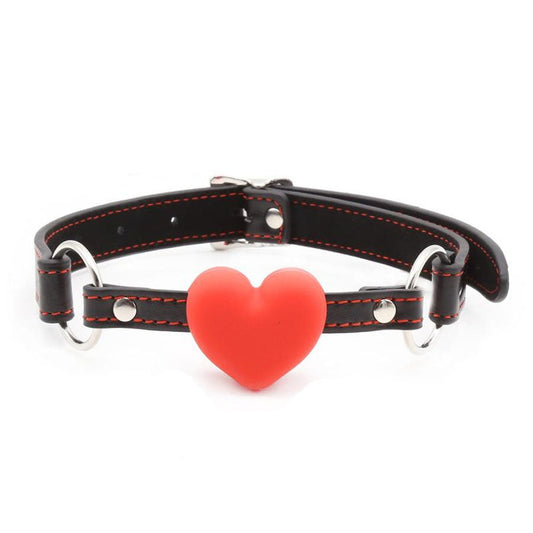 Silicone Red Heart Ball Gag