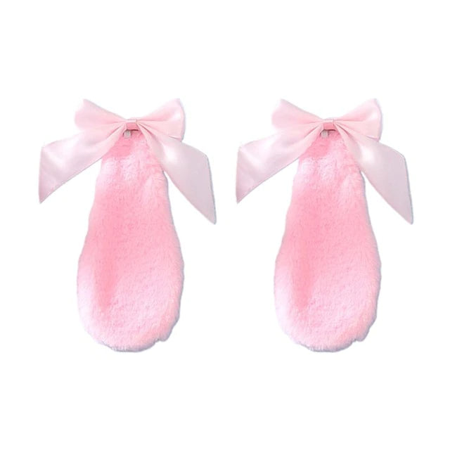 Soft Pink Bunny Ears With Light Pink Ribbons