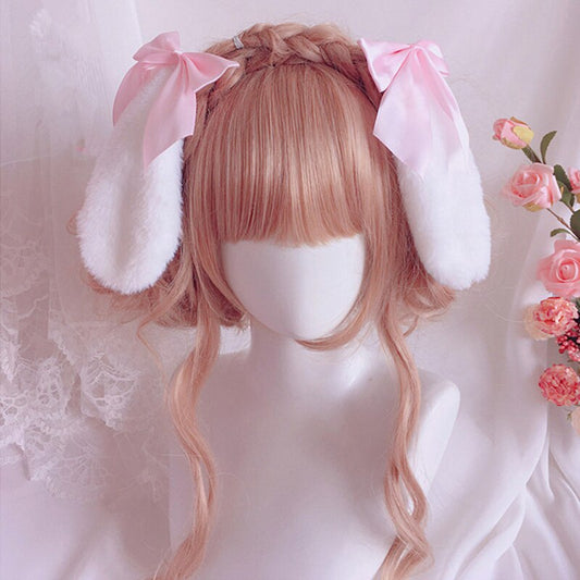 Head Mannequin Wearing Soft Bunny Ears