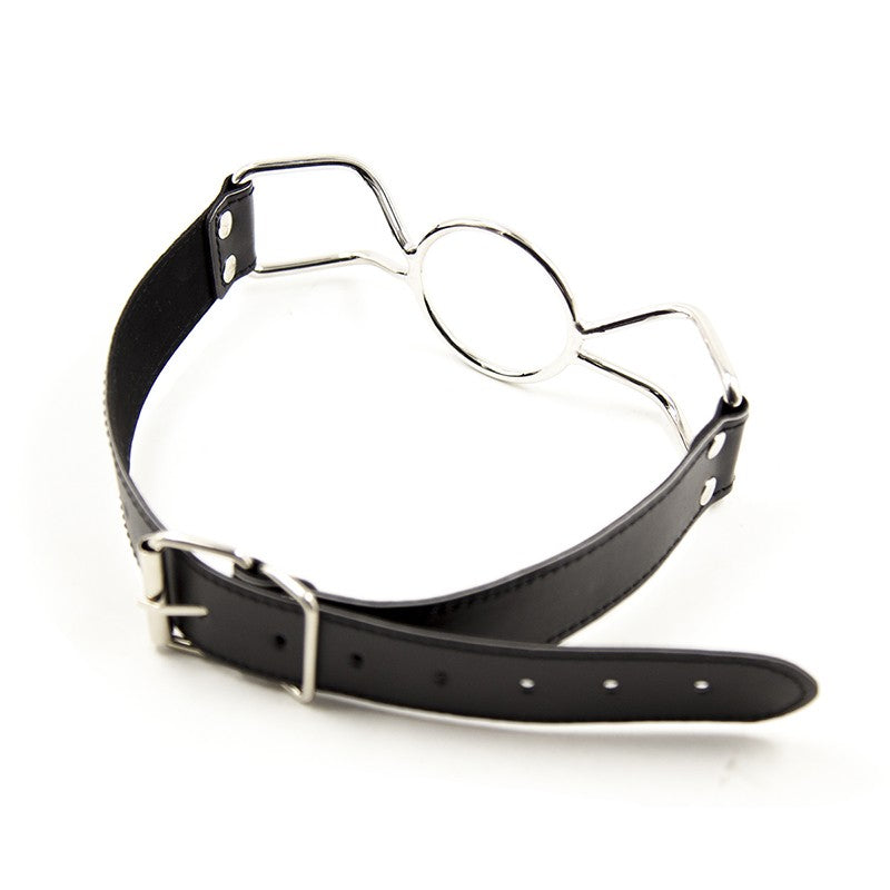 Metal Spider Gag In Leather Strap Back Side
