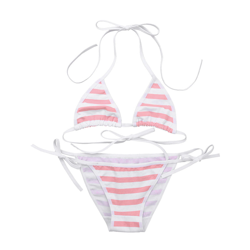 Pink Striped Bikini