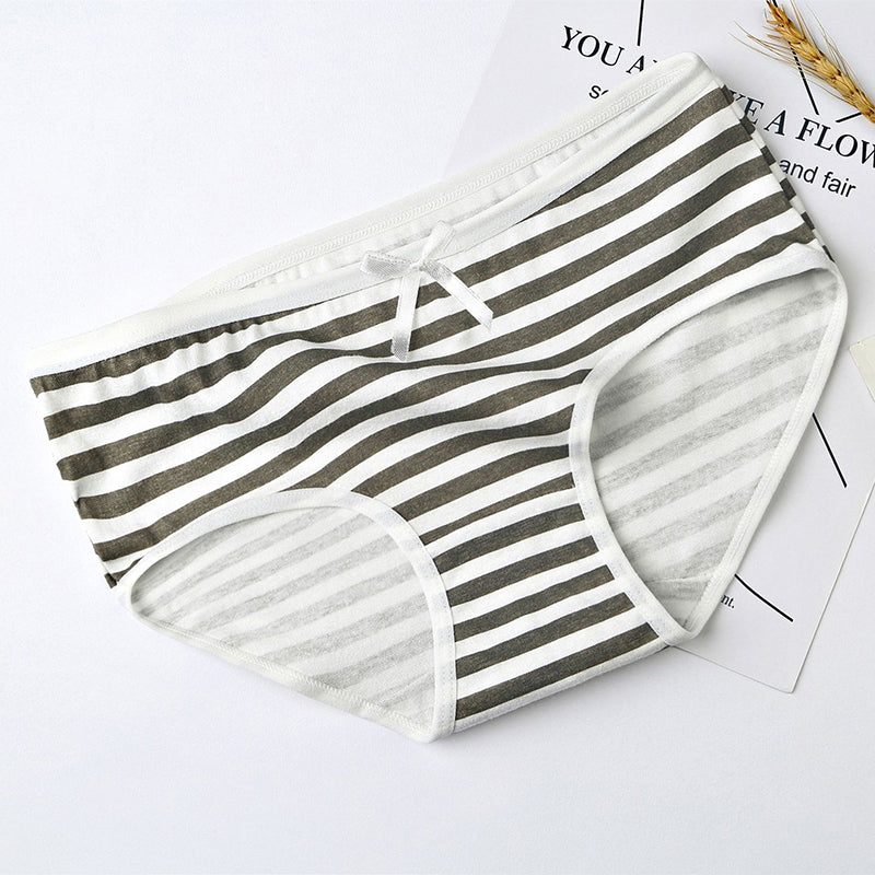 Gray Striped Panties