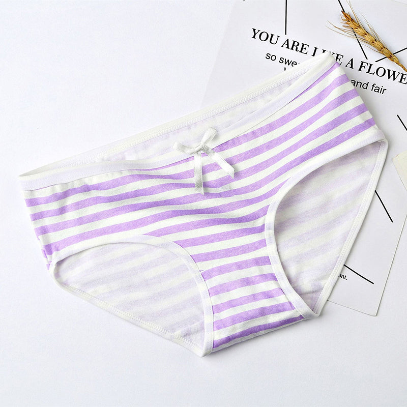 Purple Striped Panties
