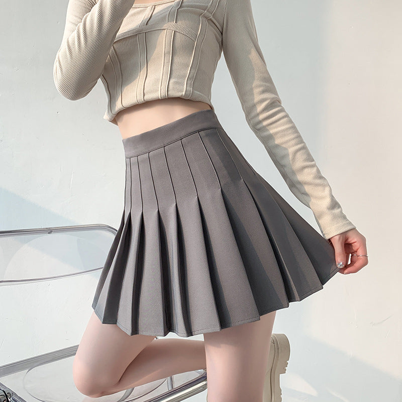  Plaid School Girl Gray Skirt
