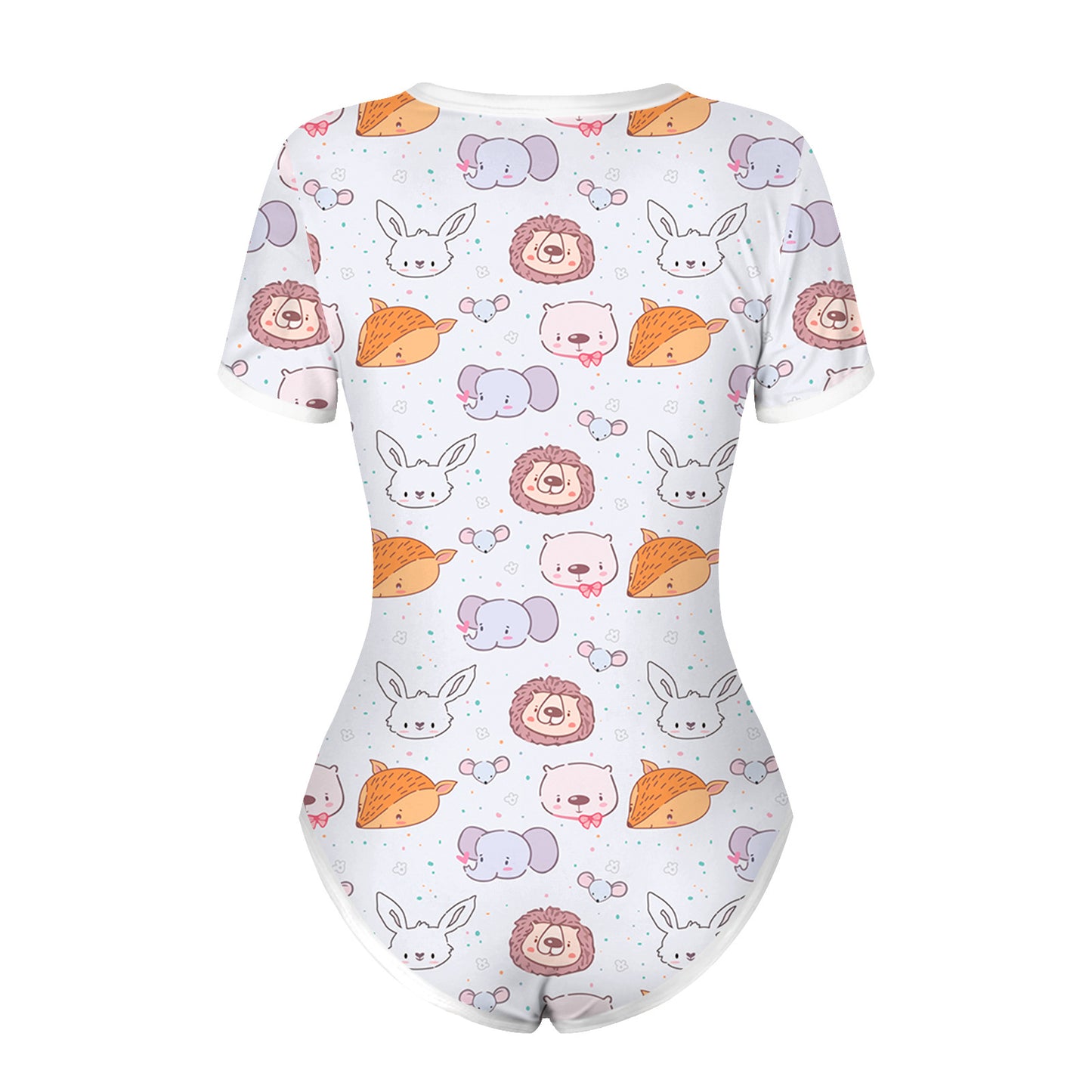 Cute Animal Print Onesie Back Side