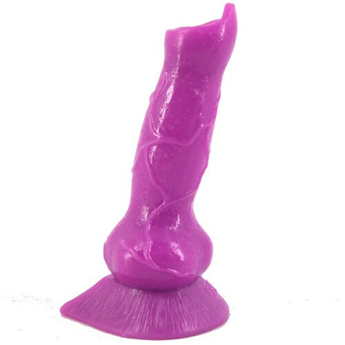 Wolf Silicone Purple Dildo 