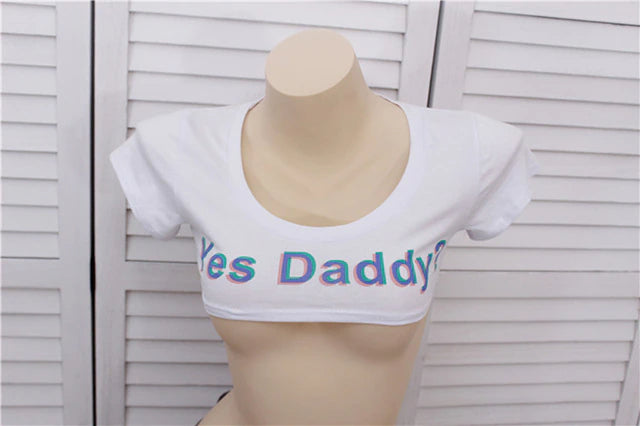 Yes Daddy White Micro Top 