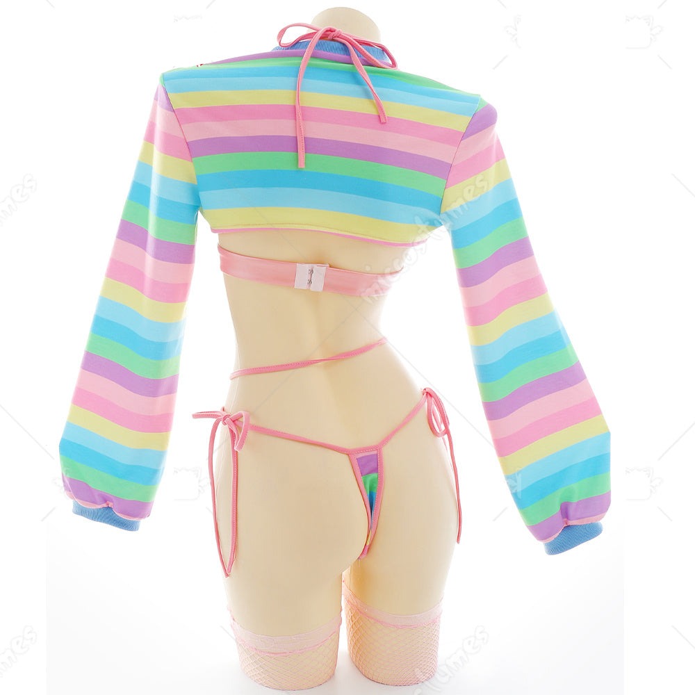 Yes Daddy Rainbow Lingerie Back Side