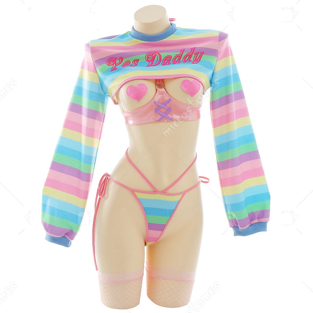 Yes Daddy Rainbow Lingerie
